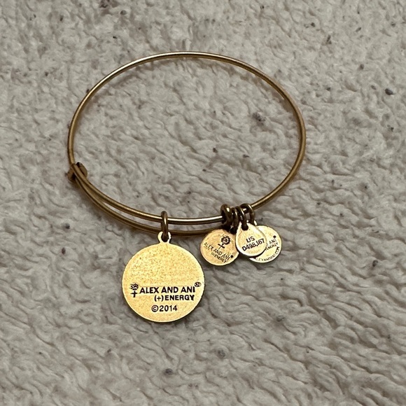 Alex and Ani Gold Initial Charm Bracelet - Picture 2 of 2